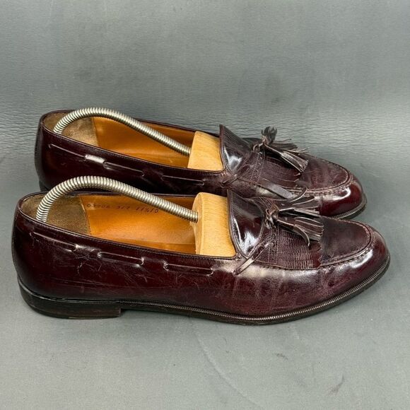 Vintage Salvatore Ferragamo Studio Shoes Men\'s 8 D Brown Suede Tassel Loafers Salvatore Ferragamo Studio Tassel Loafers Brogue Leather  main image 4